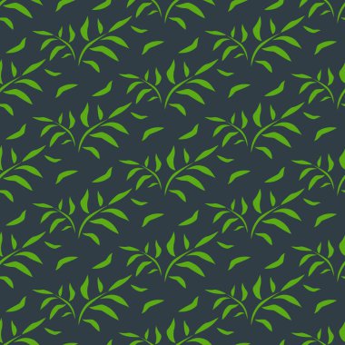 Tertemiz bir bambu yeşil yaprak vektörü bırakır