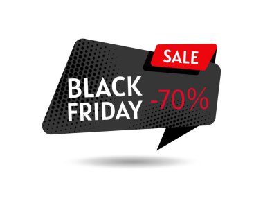 Kara Cuma indirimli pankart şablon vektörü