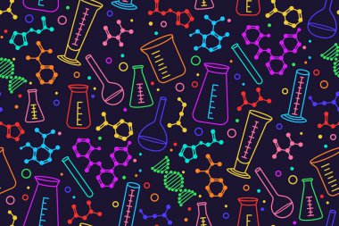 Kimya bilimi molekül vektörü kusursuz desen