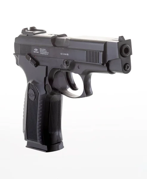 Airsoft kurşun arka plan hayat stylestrike topu silah beyaz arka plan üzerinde