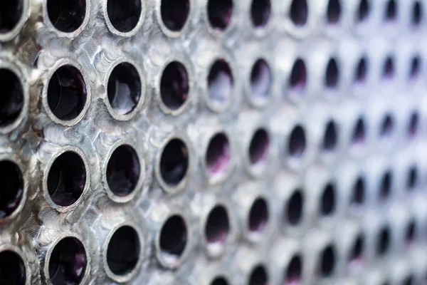 Hoja de tubo del intercambiador de calor para la nueva febricación, el agua — Foto de Stock