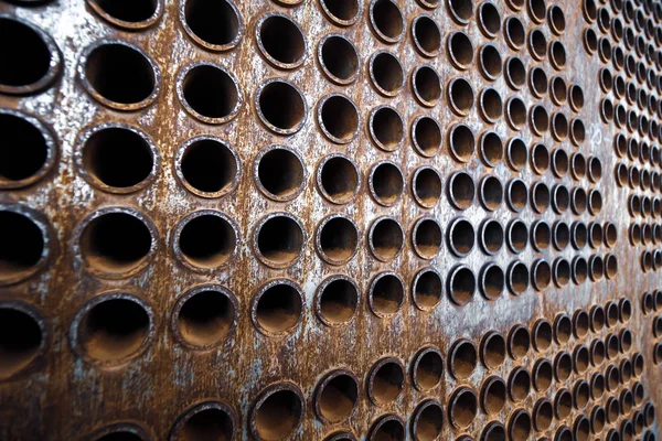 Hoja de tubo de óxido del intercambiador de calor para el mantenimiento, el agua — Foto de Stock