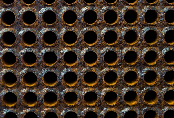 Hoja de tubo oxidado del intercambiador de calor para mantenimiento en fabrica — Foto de Stock