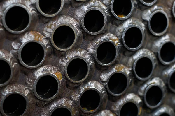 Hoja de tubo del intercambiador de calor para la nueva fabricación, el agua — Foto de Stock