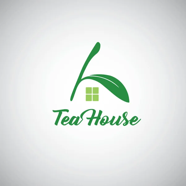 Τσάι Σπίτι Λογότυπο Πρότυπο Σχεδίασης Εικονίδιο Εικονογράφηση Φορέα — Διανυσματικό Αρχείο