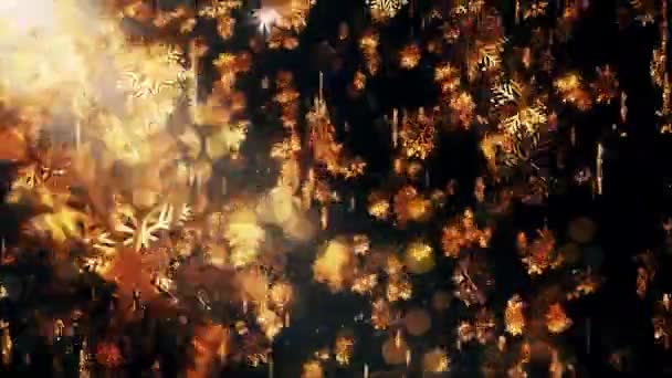 Christmas Flakes Materiał Filmowy Świętowania Filmów Filmów Świątecznej Scenie Dobre — Wideo stockowe