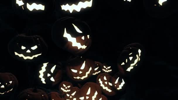 Halloween Pumpkin Είναι Βίντεο Κίνησης Για Ταινίες Τρόμου Και Κινηματογραφική — Αρχείο Βίντεο