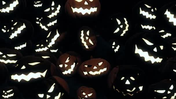 Halloween Pumpkin Είναι Βίντεο Κίνησης Για Ταινίες Τρόμου Και Κινηματογραφική — Αρχείο Βίντεο