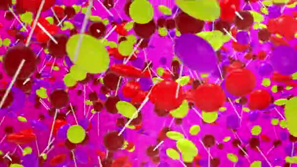 Colorful Candy Falling Filmato Movimento Film Celebrativi Cinematografici Nella Scena — Video Stock