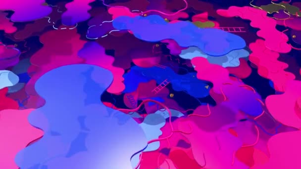 Flying Liquid Geometry Motion Footage Abstract Films Cinematic Art Geometry — Stock Video