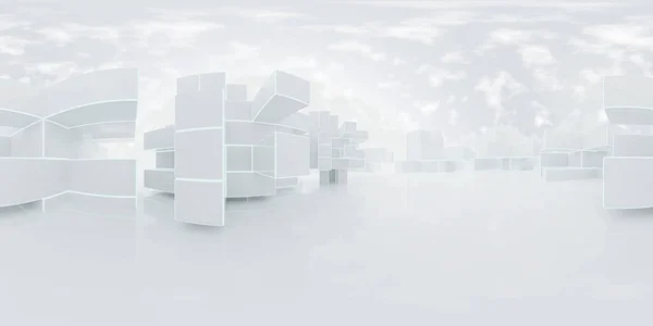 tam 360 derece panorama hdr style modern fütüristik tasarım 3d resimleme