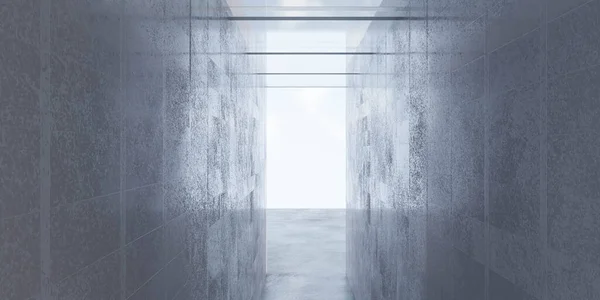 Ville moderne vers le haut menant escalier marbre optique 3d illustration papier peint extérieur — Photo