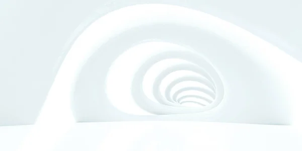 Branco abstrato arco redondo arquitetura 3d renderização ilustração — Fotografia de Stock