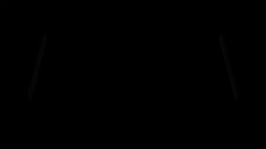 Siyah ve beyaz soyut resmin simetrik çizgiler ve şekillerle döngüsü.