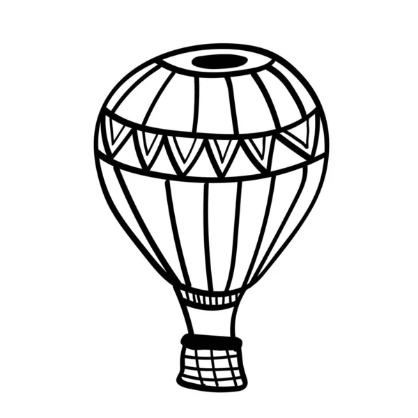 Elemento Ilustración Vectorial Ballon Estilo Doodle Mano Dibujada Icono Símbolo — Vector de stock