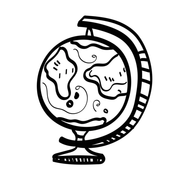 Çizim biçiminde vektör illüstrasyon elemanı küresi. El çizimi. Simge, sembol, logo