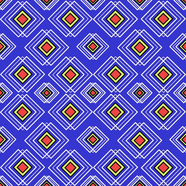 Mavi arkaplanda vektör illüstrasyonsuz geometrik desen. tekstil ya da ambalaj kağıdı, baskı, dekoratif öge.