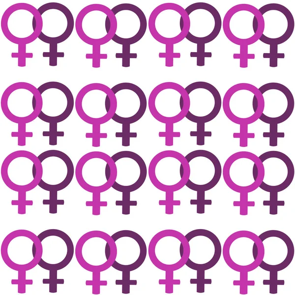 Venüs aynası olan kusursuz bir vektör deseni, feminizmin bir sembolü. Kadın Günü.