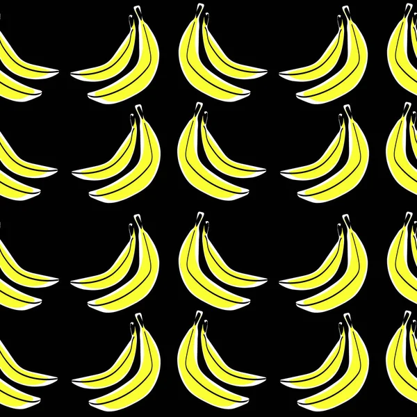바나나와 무늬가 패턴이었습니다 포장지 인쇄물의 디자인 — 스톡 벡터