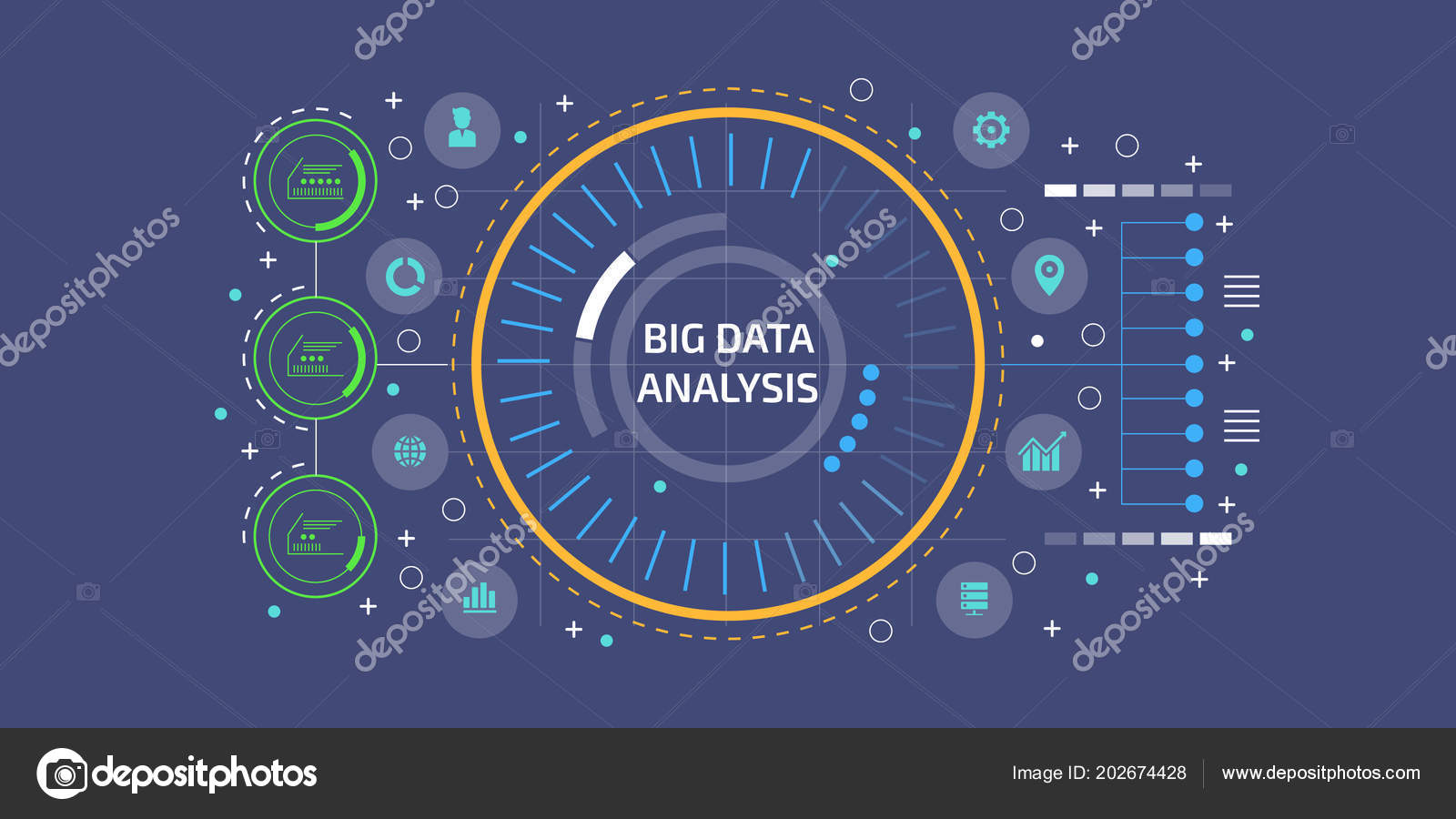 Big Data Analytics Data Flow Process Information Technology Smart Data ...