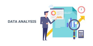 Web iş düz tasarım vektör çizim.
