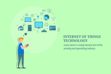 İş düz tasarım vektör çizim.