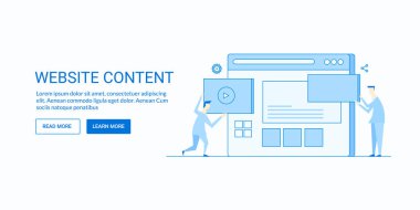 Web yazılım düz tasarım vektör çizim.
