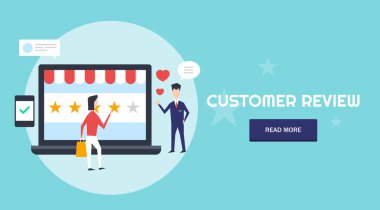 Müşteri İnceleme renkli afiş