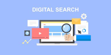 Dijital arama renkli afiş