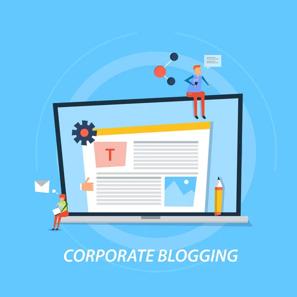 Corporate Blogging Farverige Banner – Stock-vektor