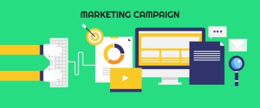 Pazarlama kampanyası renkli afiş