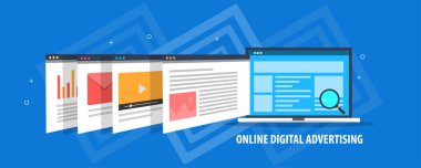 Online Dijital reklam renkli afiş