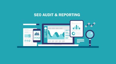 SEO Denetim raporlama renkli afiş