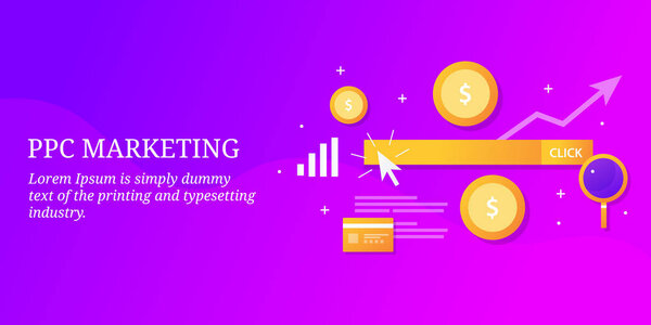PPC Marketing colorful banner