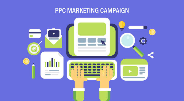 PPC marketing campaign colorful banner