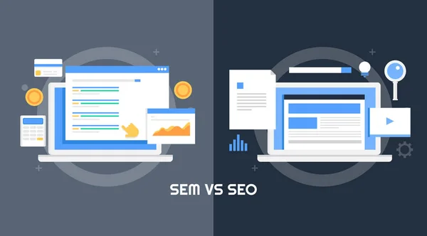 Sem Seo Banner Colorido — Vetor de Stock