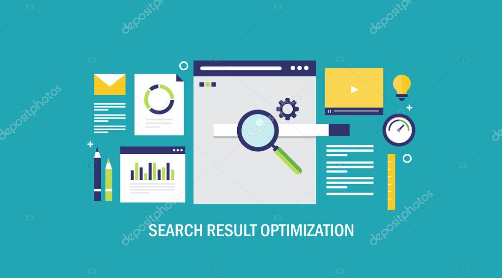 Search result optimization colorful banner