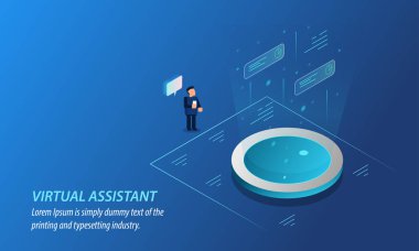 Sanal Yardımcısı renkli afiş