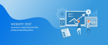 Web sitesi test renkli afiş