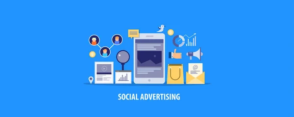 Social advertising colorful banner