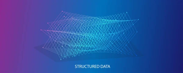 Banner Colorido Datos Estructurados — Vector de stock