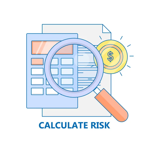 Calculate Risk Colorful Banner Vector — Stock Vector