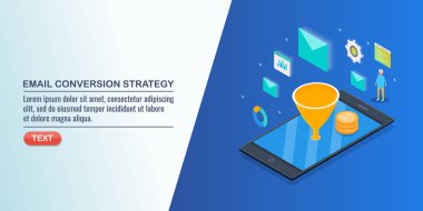 Dönüşüm strateji renkli afiş