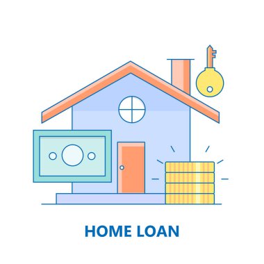 Ev kredisi renkli afiş