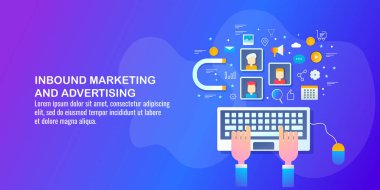 Gelen pazarlama reklam renkli afiş