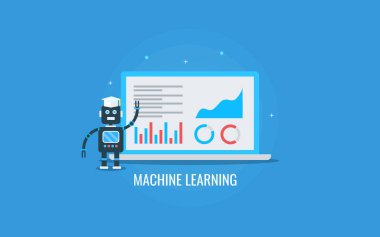 Machine Learning colorful banner clipart