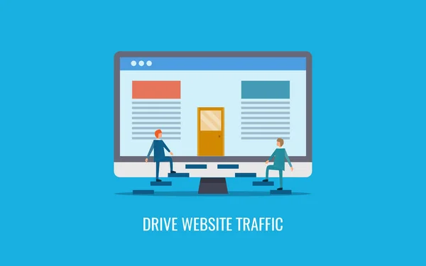 Sürücü Web Sitesi Trafik Renkli Afiş — Stok Vektör