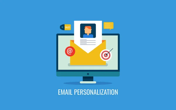 Email Personalizare Banner Colorat — Vector de stoc