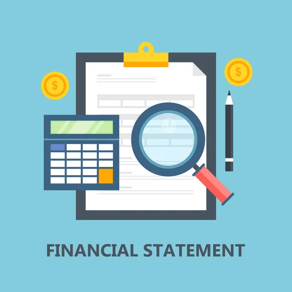 Financial Statement Colorful Banner — Stockvector