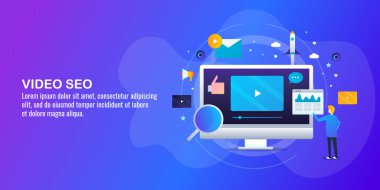 Video seo renkli afiş